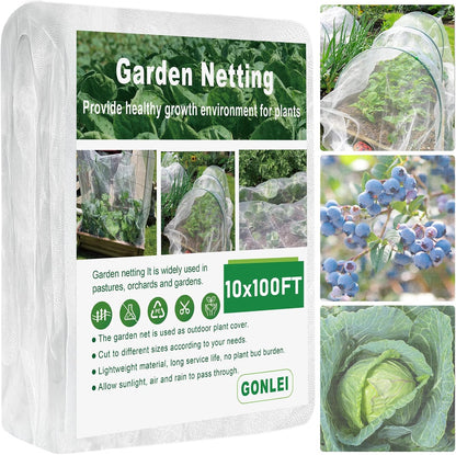 Garden Netting 10 X 50 FT Ultra Fine Netting for Garden Protection,Garden Netting for Raised Beds,Mosquito Net for Blueberry Shrubs Vegetables Fruits Flowers Crops Pest Barrier