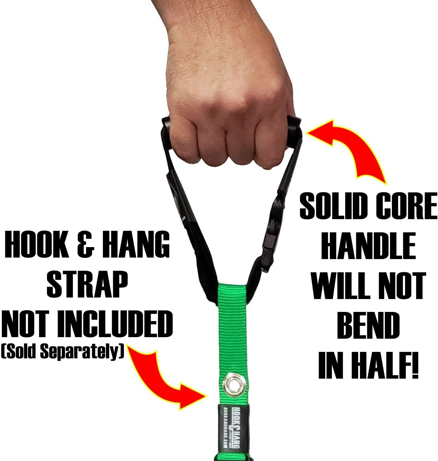 Universal Handle Strap - Built to Carry the Hook & Hang Strap (Not Included) - Versatile and Adjustable to use in Many Other Applications (Black)