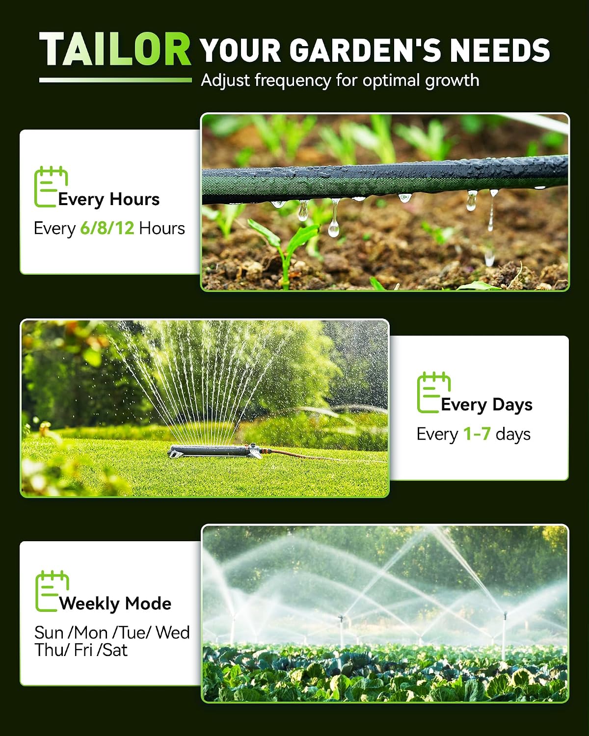 Sprinkler Timer with 3 Different Programs, Waterproof Hose Timer Brass Inlet with Rain Delay/Manual/Automatic Irrigation System, 1 Outlet