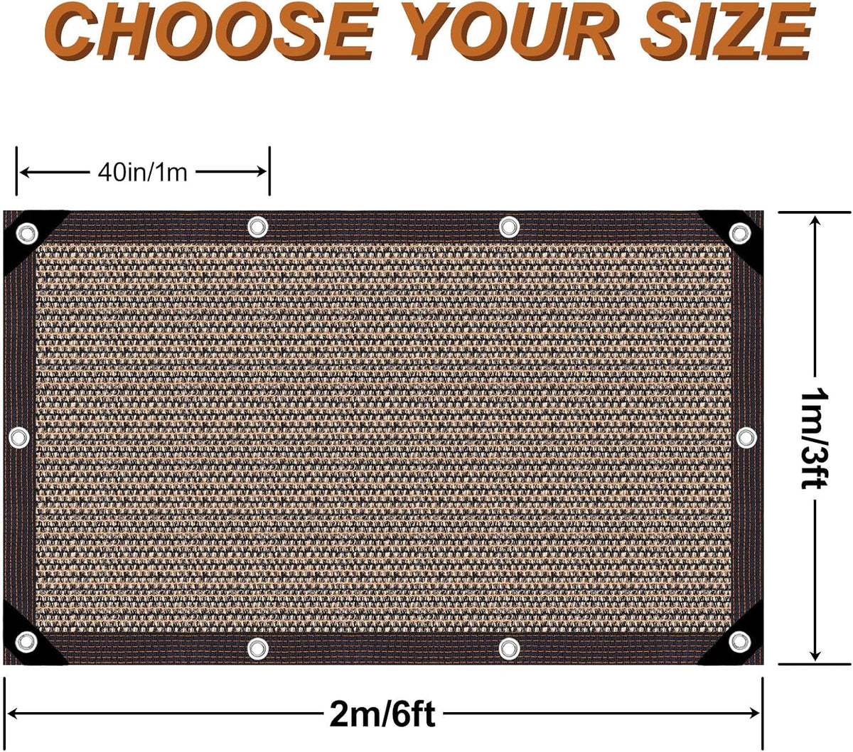 Garden Shade Cloth 10x10ft UV 70% Sunblock Outdoor Sun Shade with Grommets Sun Shade Outdoor Cover Plant Covers Freeze Protection Shade Cloth for Chicken Coop Cover Brown10x10FT - Colors A