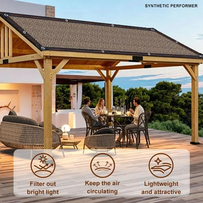 Garden Shade Cloth 10x10ft UV 70% Sunblock Outdoor Sun Shade with Grommets Sun Shade Outdoor Cover Plant Covers Freeze Protection Shade Cloth for Chicken Coop Cover Brown10x10FT - Colors A