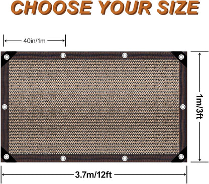 Garden Shade Cloth 10x10ft UV 70% Sunblock Outdoor Sun Shade with Grommets Sun Shade Outdoor Cover Plant Covers Freeze Protection Shade Cloth for Chicken Coop Cover Brown10x10FT - Colors A