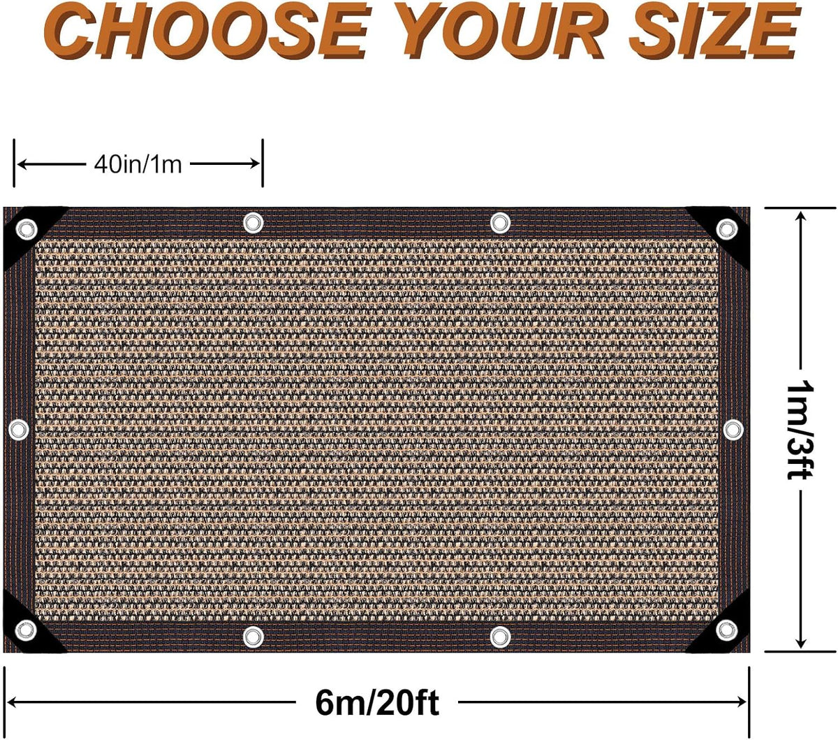 Garden Shade Cloth 10x10ft UV 70% Sunblock Outdoor Sun Shade with Grommets Sun Shade Outdoor Cover Plant Covers Freeze Protection Shade Cloth for Chicken Coop Cover Brown10x10FT - Colors A