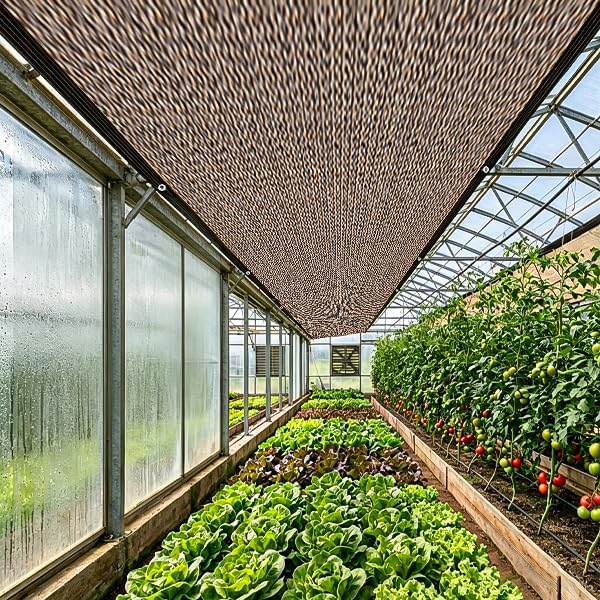 Garden Shade Cloth 10x10ft UV 70% Sunblock Outdoor Sun Shade with Grommets Sun Shade Outdoor Cover Plant Covers Freeze Protection Shade Cloth for Chicken Coop Cover Brown10x10FT - Colors A