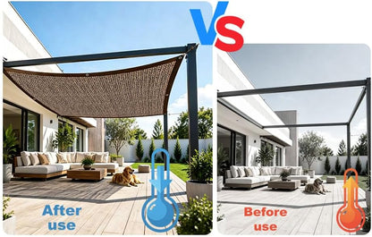 Garden Shade Cloth 10x10ft UV 70% Sunblock Outdoor Sun Shade with Grommets Sun Shade Outdoor Cover Plant Covers Freeze Protection Shade Cloth for Chicken Coop Cover Brown10x10FT - Colors A