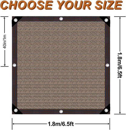 Garden Shade Cloth 10x10ft UV 70% Sunblock Outdoor Sun Shade with Grommets Sun Shade Outdoor Cover Plant Covers Freeze Protection Shade Cloth for Chicken Coop Cover Brown10x10FT - Colors A