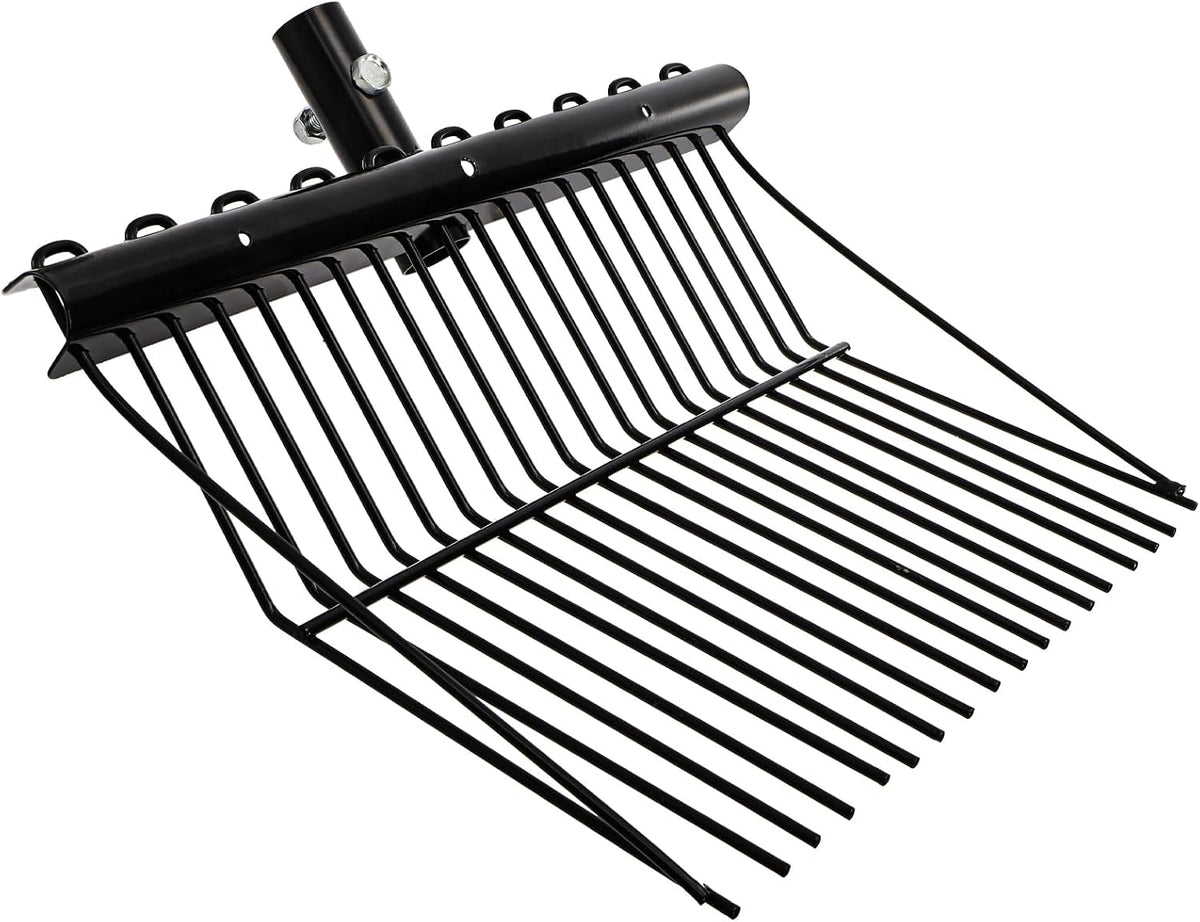 Pitch Manure Fork Head, Metal Pitch Fork for Garden, Durable Digging Fork Rake Head Replacement with Angled Tines, Stable Pitchforks Scoop for Mulch Horse Stall Picking up Hay Animal