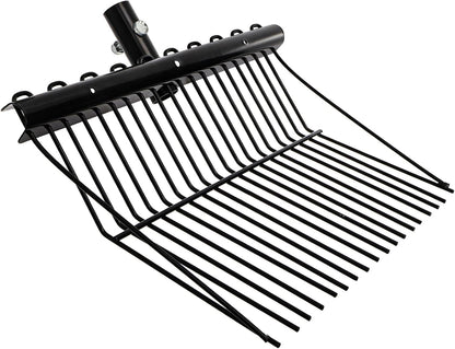 Pitch Manure Fork Head, Metal Pitch Fork for Garden, Durable Digging Fork Rake Head Replacement with Angled Tines, Stable Pitchforks Scoop for Mulch Horse Stall Picking up Hay Animal