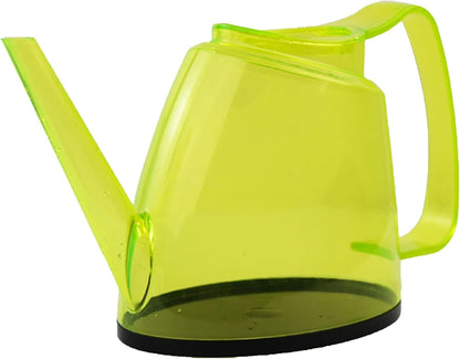 Yellow1.5L Transparent Plastic Watering Can Long Spout Comfort Grip