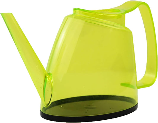 Yellow1.5L Transparent Plastic Watering Can Long Spout Comfort Grip