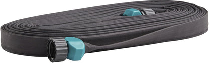 50' Black Flat Weeper Soaker Hose for Garden Beds, Drip Irrigation Outdoor Hose, Flexible Garden Hose for Vegetable Gardens, Flower Beds, Lawns, and Orchards