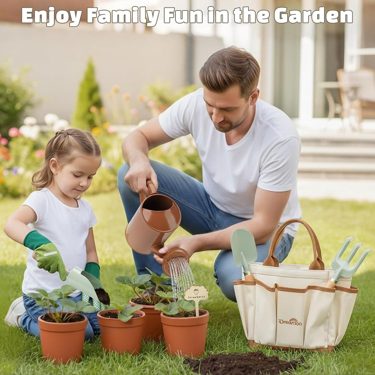 Kids Gardening Set, Quality Gardening Tool Kit Outdoor Toys for Toddlers