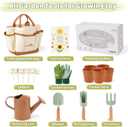 Kids Gardening Set, Quality Gardening Tool Kit Outdoor Toys for Toddlers