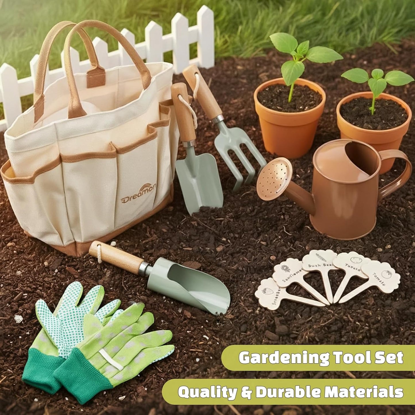 Kids Gardening Set, Quality Gardening Tool Kit Outdoor Toys for Toddlers