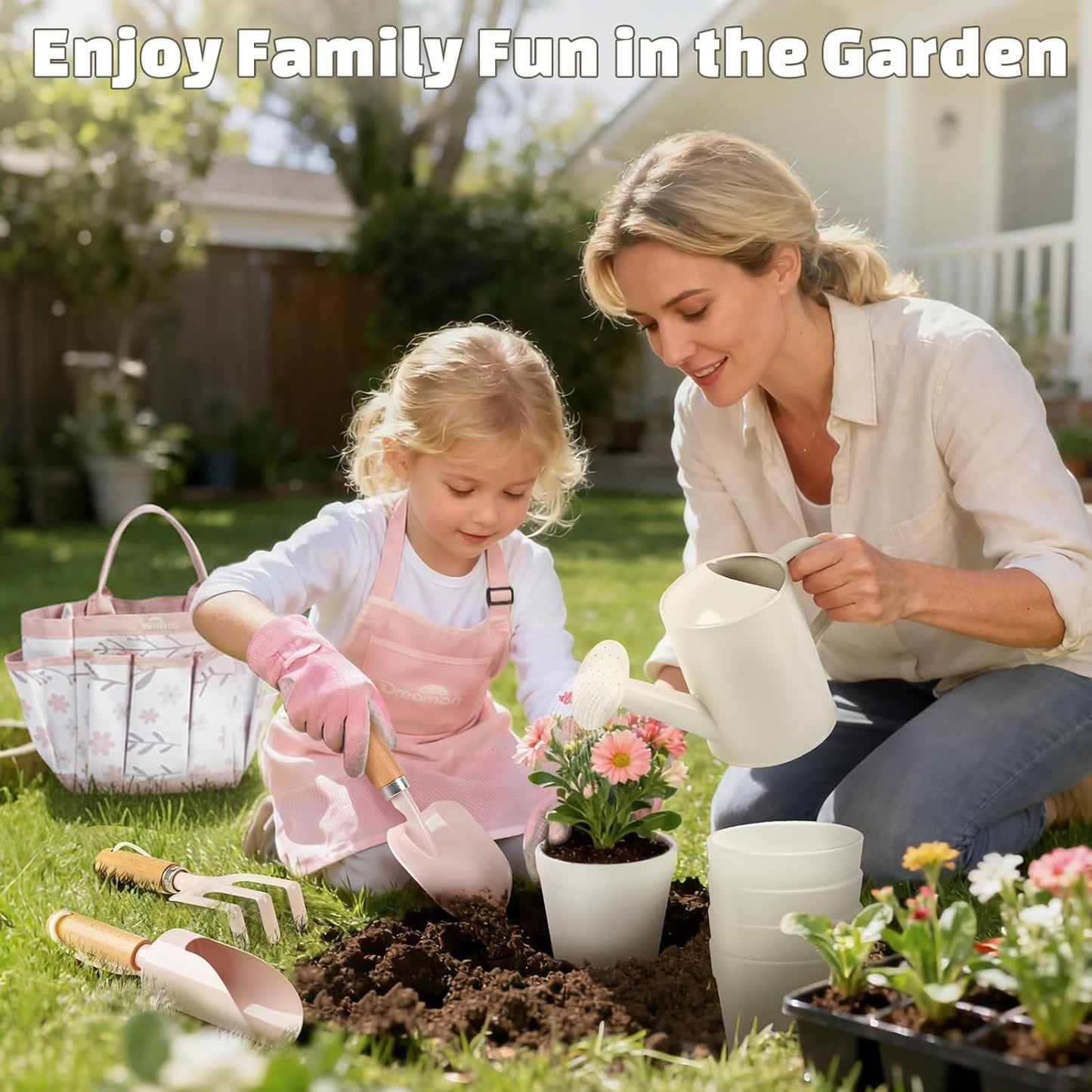 Kids Gardening Set, Quality Gardening Tool Kit Outdoor Toys for Toddlers