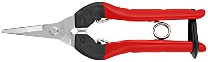 F322 Pruning Snips – 9.84" Garden Clippers with Curved Blade & Rounded Tip | Pruning Shears for Gardening | Garden Snips and Pruners with Carbon Steel Blade, Sap Groove