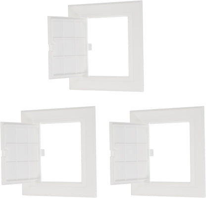 5x5 Inch Removable Hinged Access Panel, 3Pcs ABS Plumbing Access Doors Easy Wall Hole Cover for Drywall Plumbing Electrical Cables Wiring, White (120x120mm)