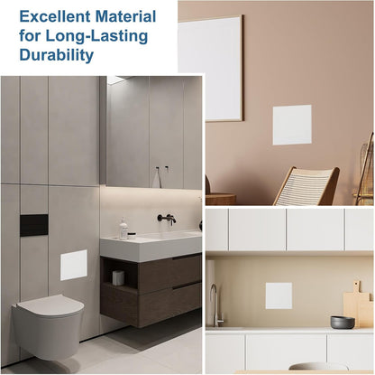 5x5 Inch Removable Hinged Access Panel, 3Pcs ABS Plumbing Access Doors Easy Wall Hole Cover for Drywall Plumbing Electrical Cables Wiring, White (120x120mm)