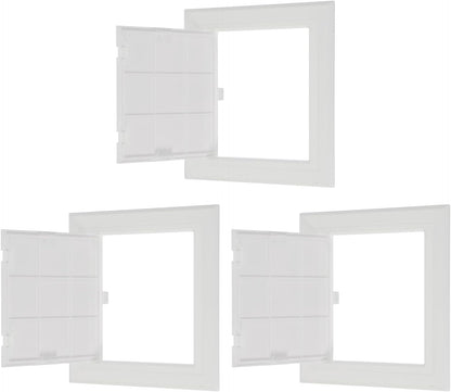 5x5 Inch Removable Hinged Access Panel, 3Pcs ABS Plumbing Access Doors Easy Wall Hole Cover for Drywall Plumbing Electrical Cables Wiring, White (120x120mm)