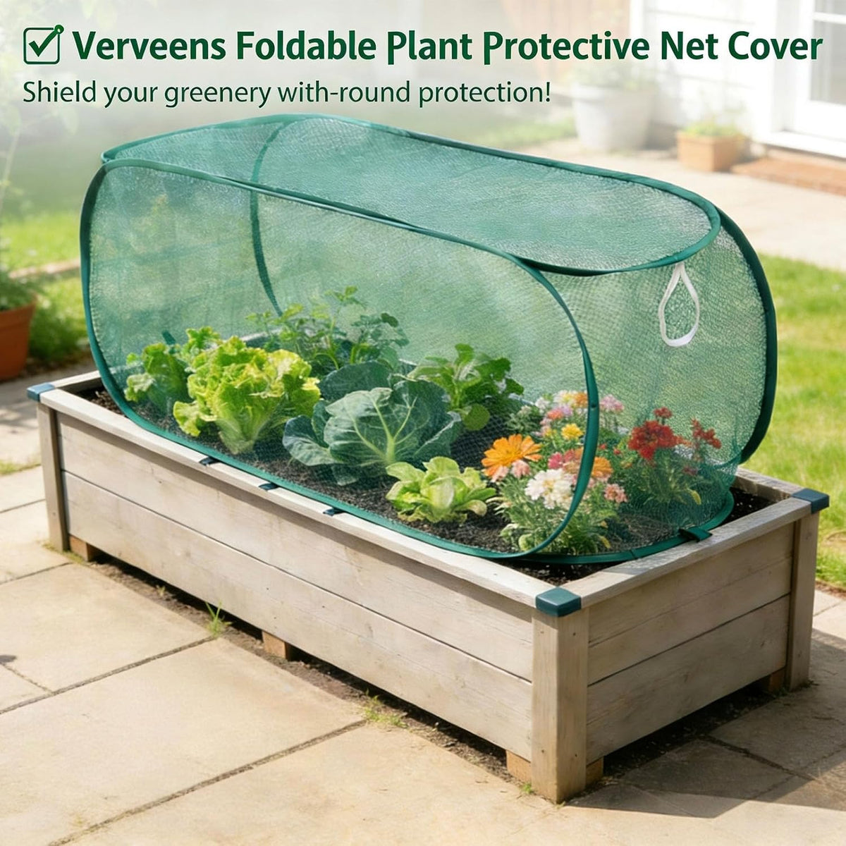 Pop Up Garden Row Cover, 39x18x16 for Raised Beds
