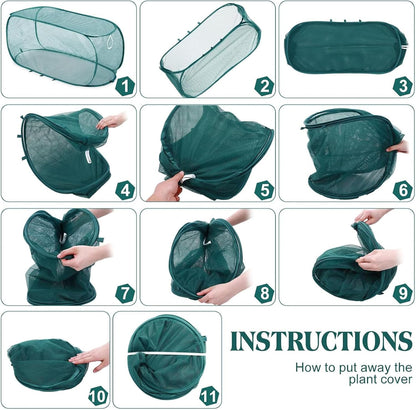 Pop Up Garden Row Cover, 39x18x16 for Raised Beds