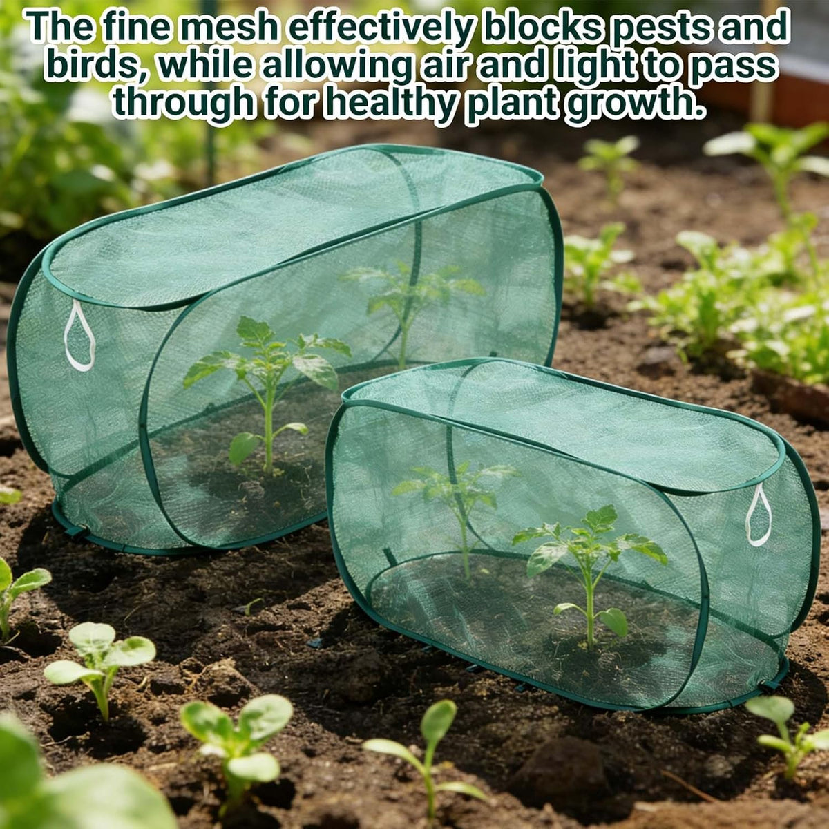 Pop Up Garden Row Cover, 39x18x16 for Raised Beds