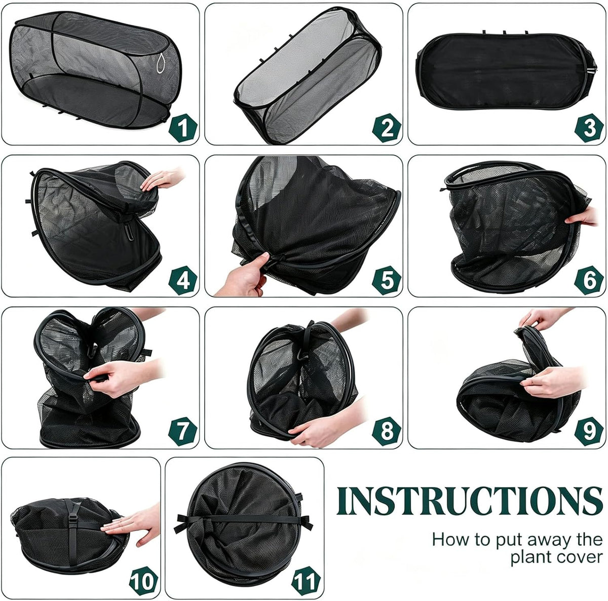 Pop Up Garden Row Cover, 39x18x16 for Raised Beds