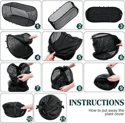 Pop Up Garden Row Cover, 39x18x16 for Raised Beds