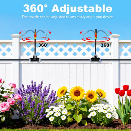 100FT 360° Adjustable Irrigation System for Garden