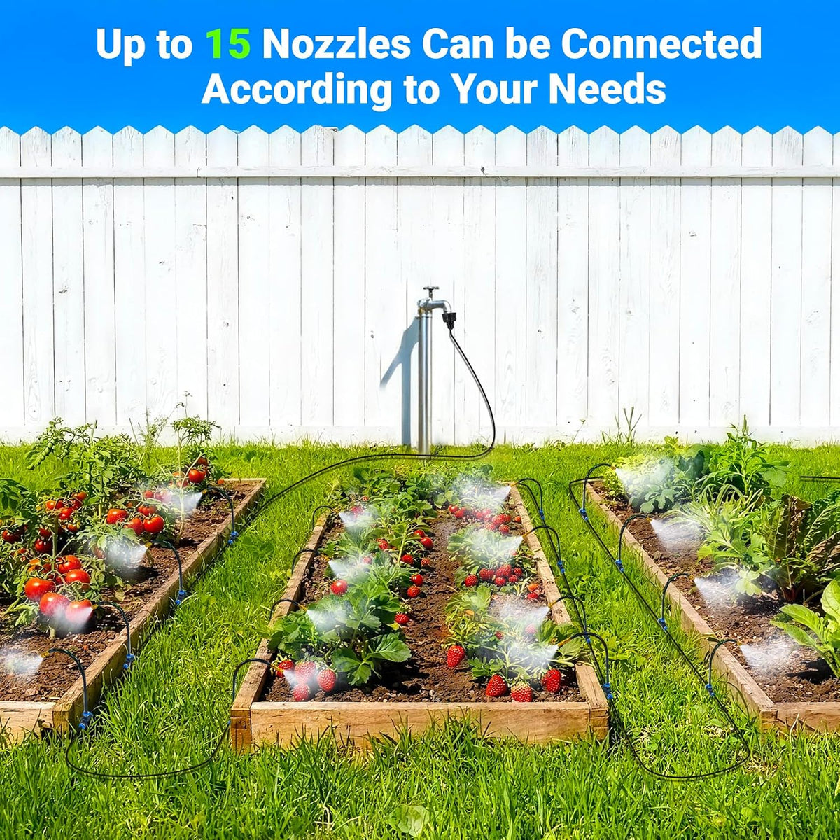 100FT 360° Adjustable Irrigation System for Garden