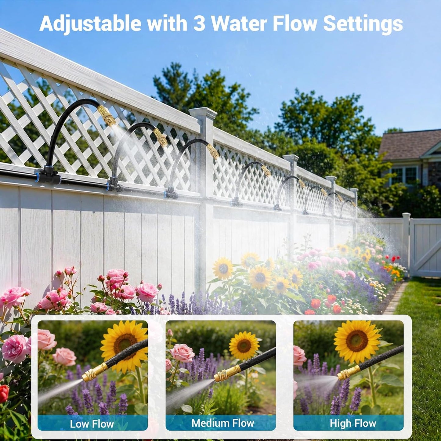 100FT 360° Adjustable Irrigation System for Garden