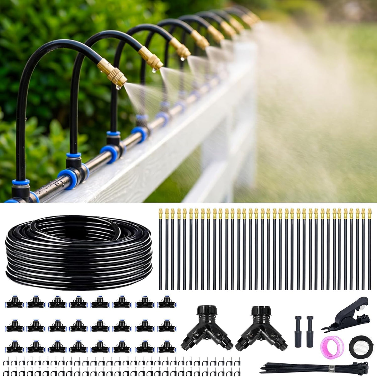 100FT 360° Adjustable Irrigation System for Garden