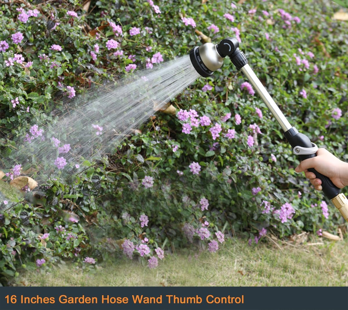 Watering Wand for Garden, 16 Inch, 9 Patterns, 180° Swivel