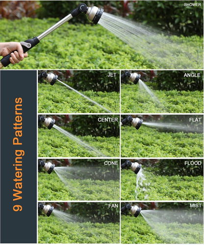 Watering Wand for Garden, 16 Inch, 9 Patterns, 180° Swivel