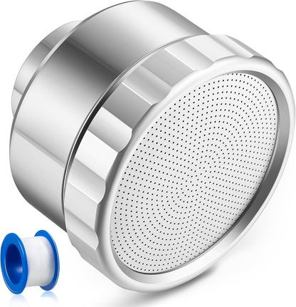 2 Pack Water Nozzle with 3000 Tiny Holes, 3/4'' Aluminium Alloy Garden Hose Shower Head with PTFE Thread Seal Tape for Outdoor Watering Flowers, Plants, Greenhouse, Nurseryman (2.24'',Silver)