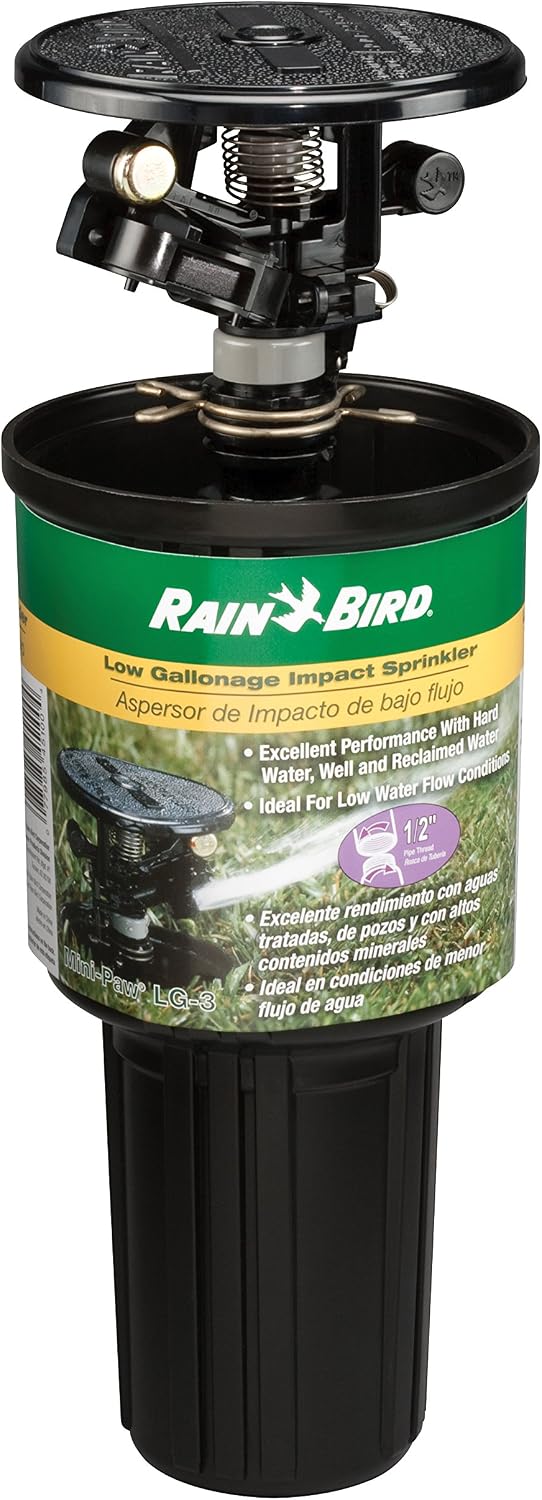 25PJDAC Brass Impact Sprinkler, Adjustable 20° - 360° Pattern, 20' - 41' Spray Distance
