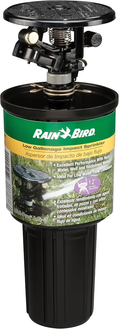 25PJDAC Brass Impact Sprinkler, Adjustable 20° - 360° Pattern, 20' - 41' Spray Distance