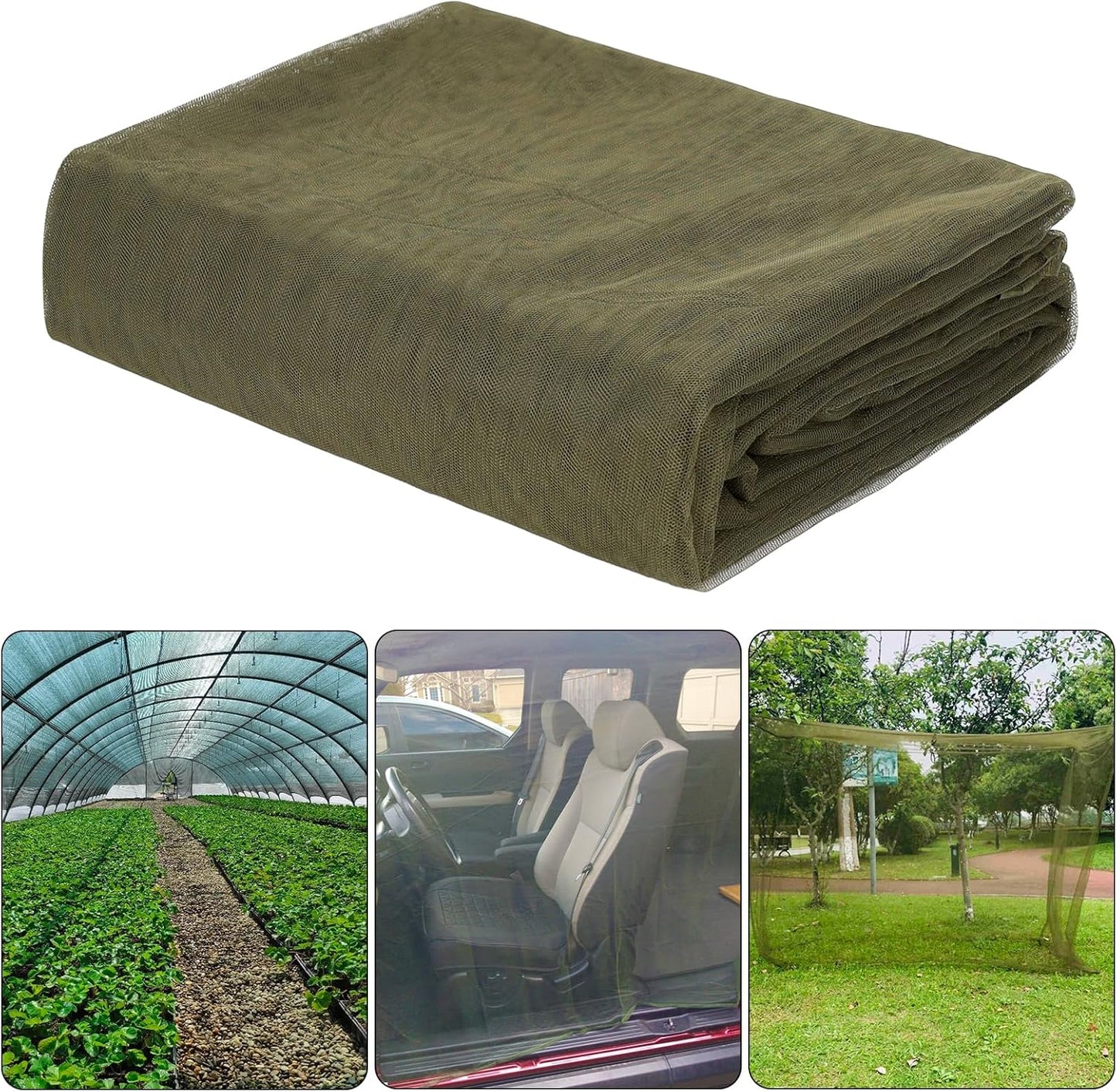 39 x 10 Ft Mosquito Netting for Garden Patio, Breathable Mesh Net for Bird and Insect Protection, Plant Cover for Vegetables, Fruits and Flowers, 3x12m Black