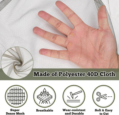 39 x 10 Ft Mosquito Netting for Garden Patio, Breathable Mesh Net for Bird and Insect Protection, Plant Cover for Vegetables, Fruits and Flowers, 3x12m Black