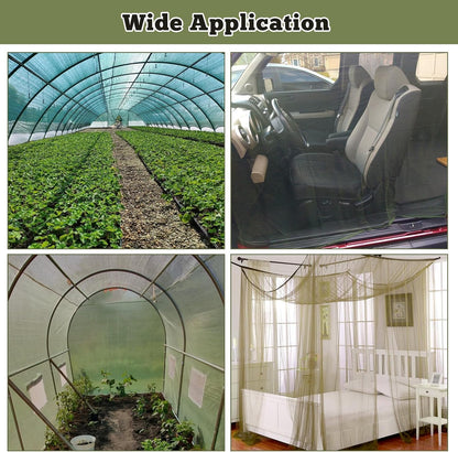 39 x 10 Ft Mosquito Netting for Garden Patio, Breathable Mesh Net for Bird and Insect Protection, Plant Cover for Vegetables, Fruits and Flowers, 3x12m Black