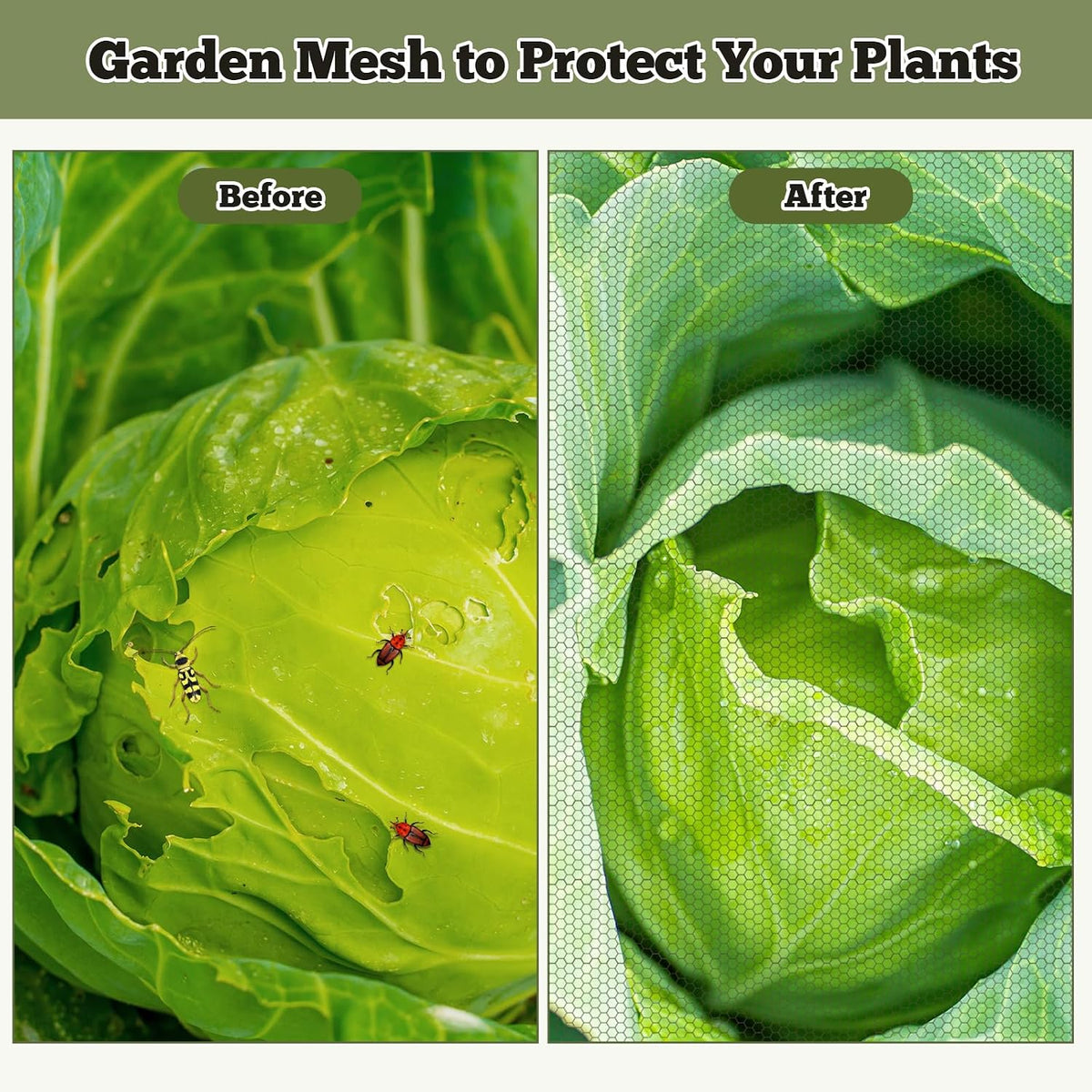 39 x 10 Ft Mosquito Netting for Garden Patio, Breathable Mesh Net for Bird and Insect Protection, Plant Cover for Vegetables, Fruits and Flowers, 3x12m Black