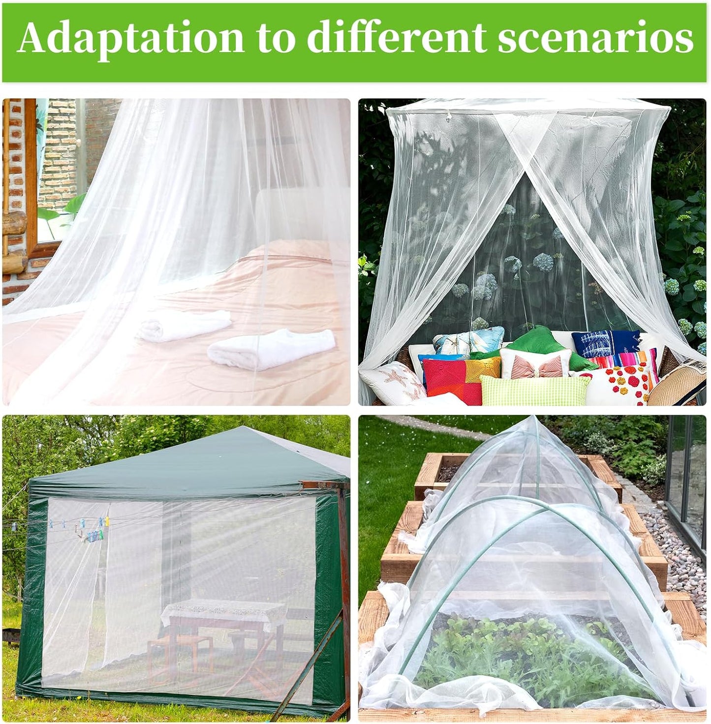39 x 10 Ft Mosquito Netting for Garden Patio, Breathable Mesh Net for Bird and Insect Protection, Plant Cover for Vegetables, Fruits and Flowers, 3x12m Black