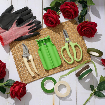 9 Pcs Rose Thorn Remover Set for Wedding Women Mother Gift, Pink