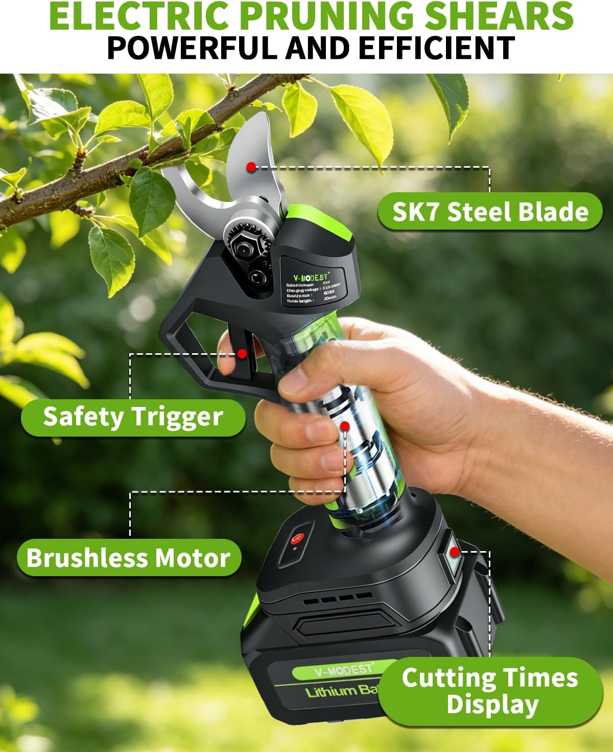 6Inch Mini Chainsaw with Extension Pole, 2-in-1 Pole Saw for Tree Trimming