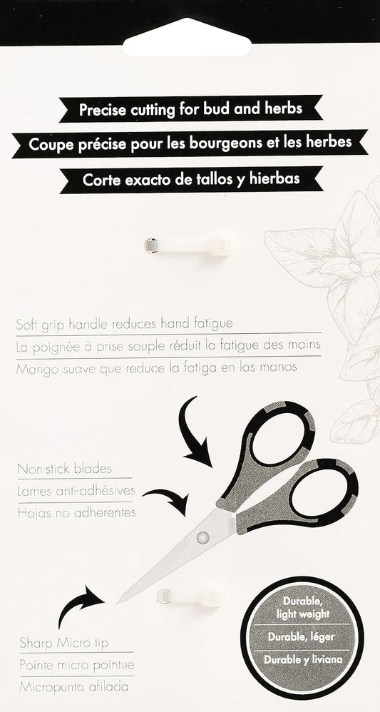 Cutter Bee Precision Craft Scissors - Small Ergonomic Scissors with Micro Tip for Cutting Paper, Herbs, and More - Stainless Steel Blades, Yellow and Black