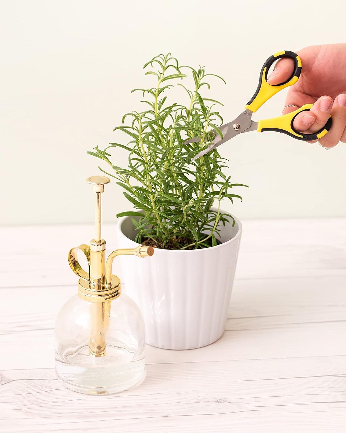 Cutter Bee Precision Craft Scissors - Small Ergonomic Scissors with Micro Tip for Cutting Paper, Herbs, and More - Stainless Steel Blades, Yellow and Black