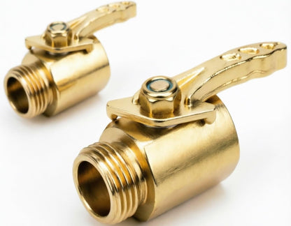 Brass Hose Y Connector Brass Garden Hose Adapter, Garden Hose Splitter 2 Way Heavy Duty, Hose Bib Splitter with 2 Extra Rubber Washers