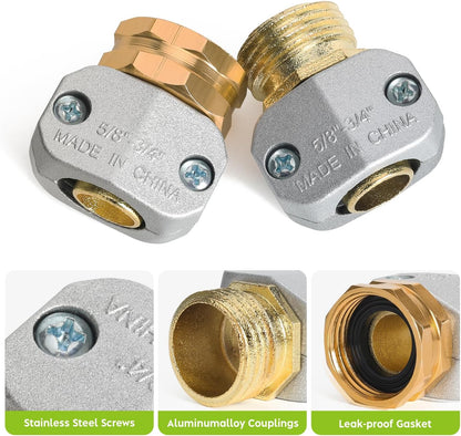Brass Hose Y Connector Brass Garden Hose Adapter, Garden Hose Splitter 2 Way Heavy Duty, Hose Bib Splitter with 2 Extra Rubber Washers