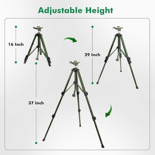 Adjustable Full Metal Tripod Sprinklers for Yard Large Area