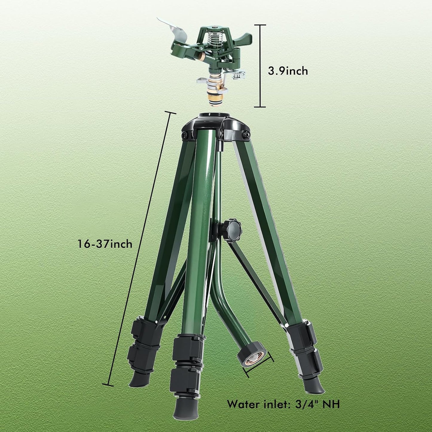 Adjustable Full Metal Tripod Sprinklers for Yard Large Area